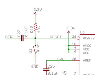 atmega - How does this construct drive the RESET pin low? - Electrical