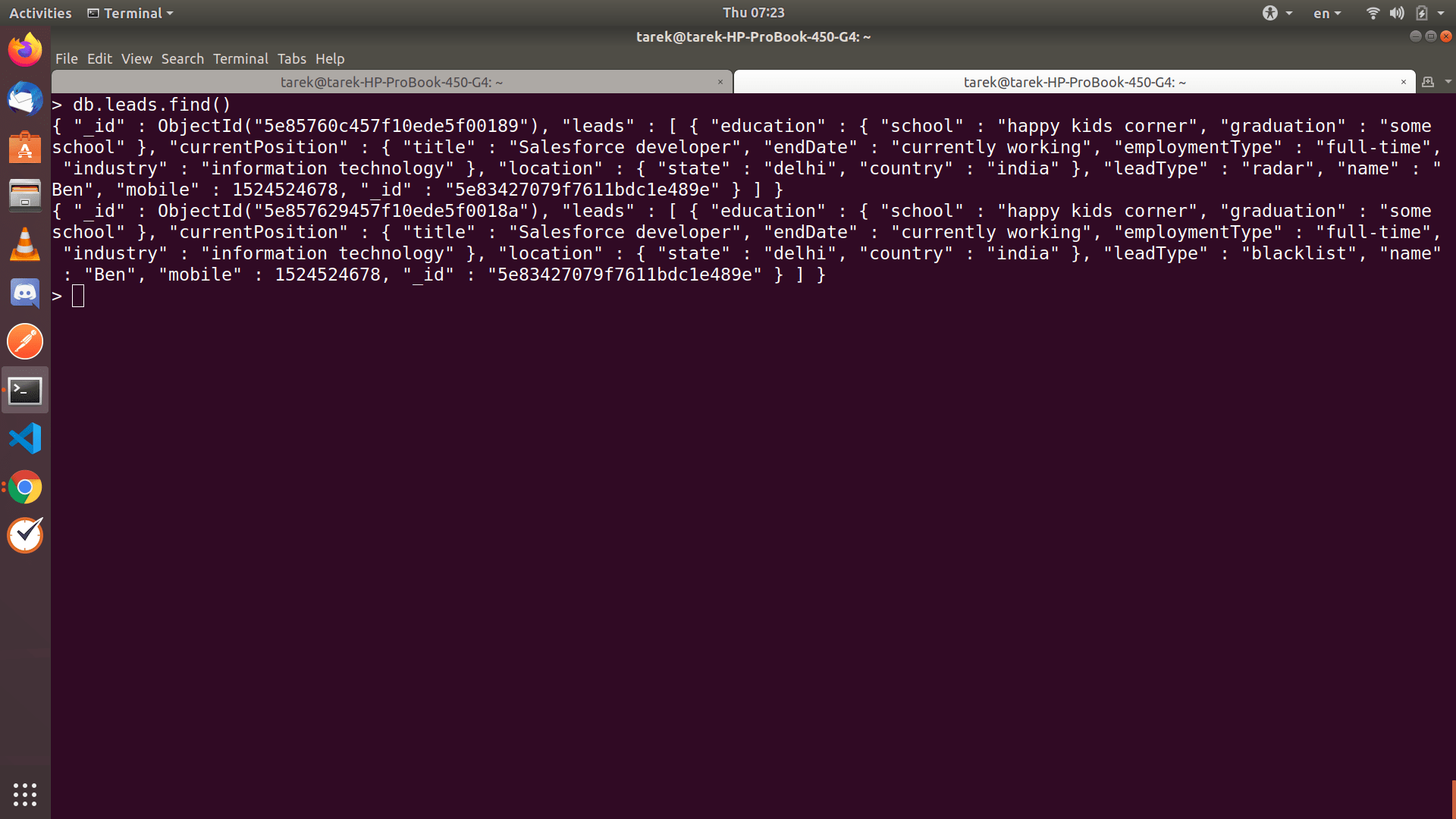 node.js mongoose.find() returns empty array with queried result