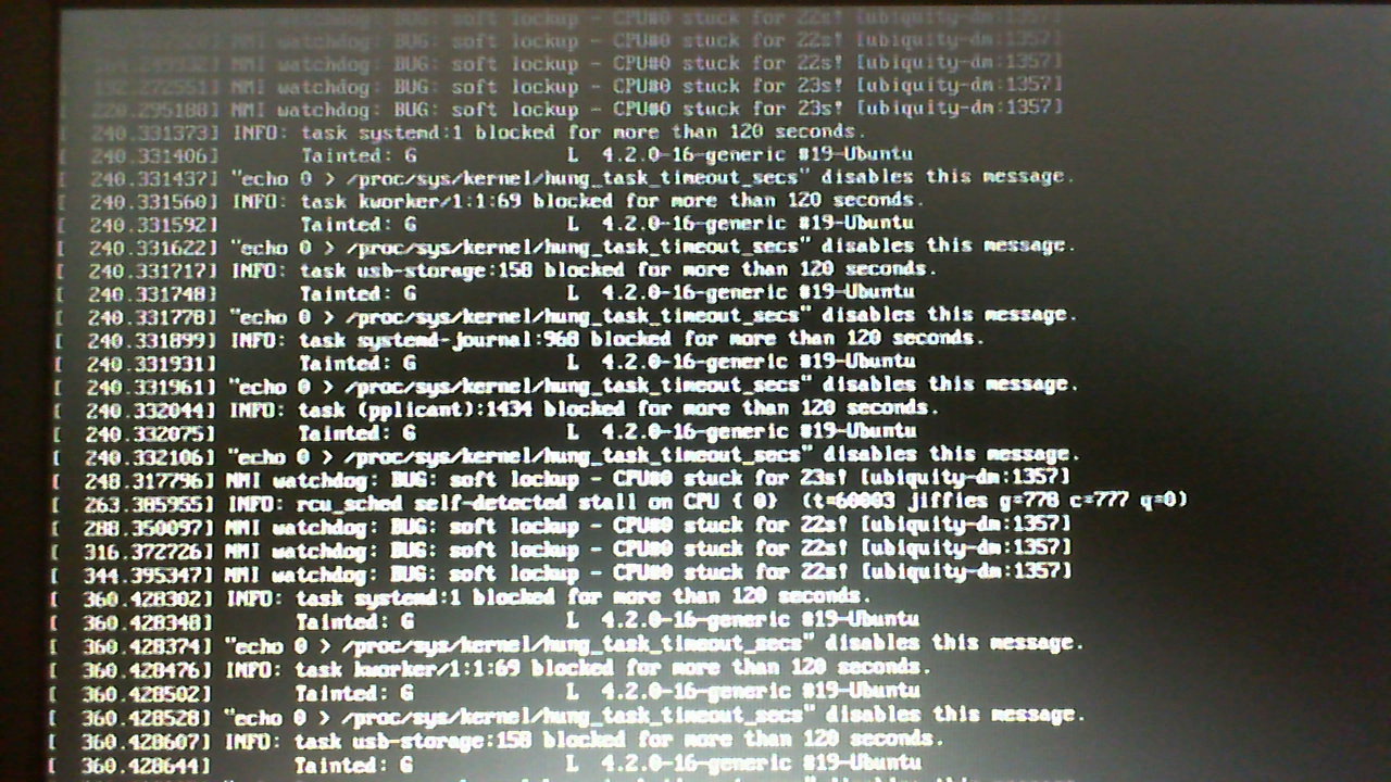 ASUS PU301LA Ubuntu Installation NMI watchdog BUG soft lockup CPU