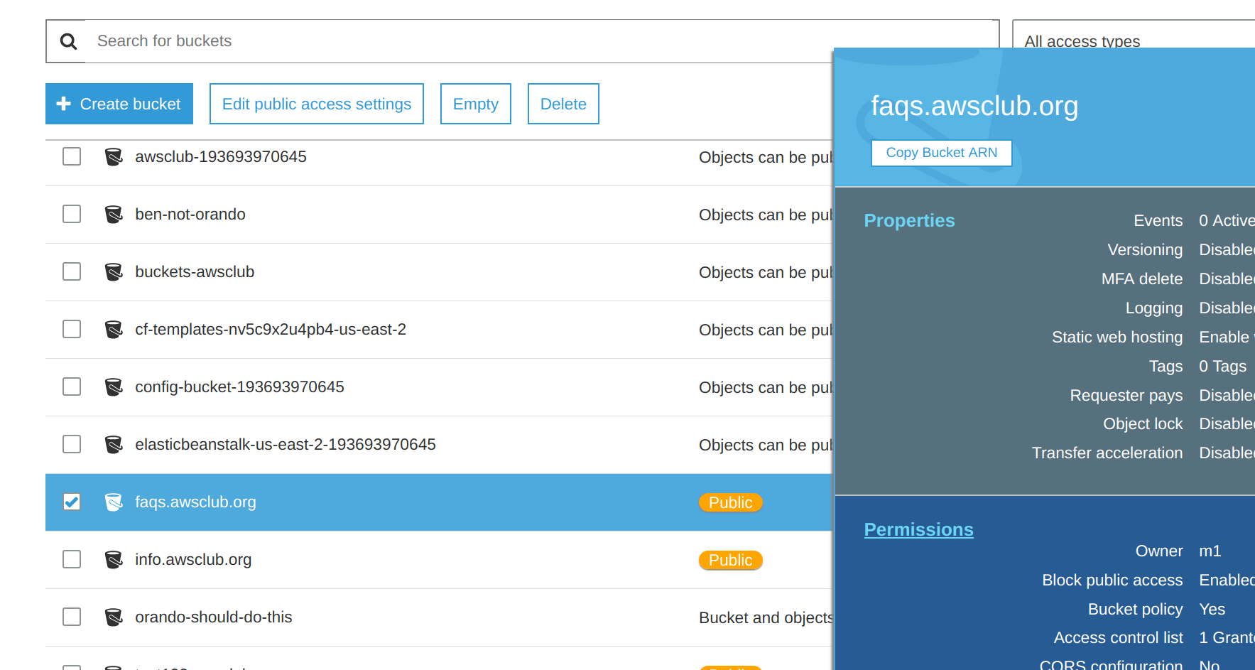 amazon web services aws bucket policy editor Action does not apply
