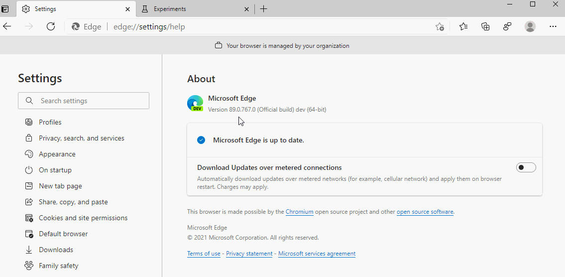 Microsoft Edge allowinsecurelocalhost flag removed in Version 88.0