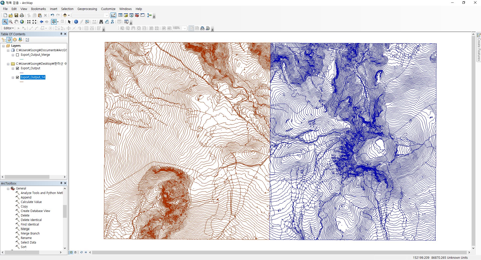 arcgis 10.3 Deleting outlines when merging two maps using ArcMap