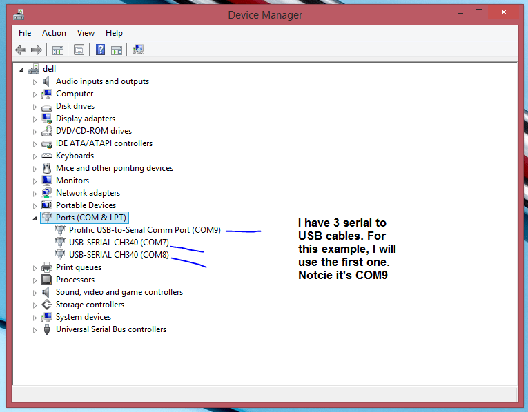 How to connect to a Summit switch via PuTTy using a RJ45DB9 cable