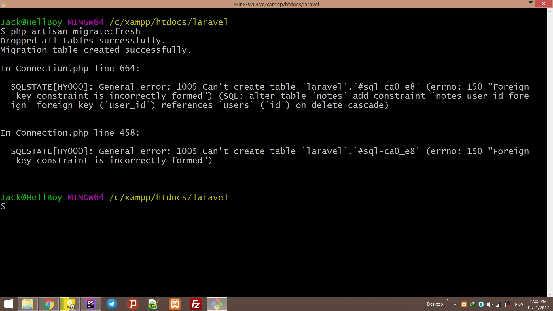 database foreign key constraint is incorrectly formed laravel Stack