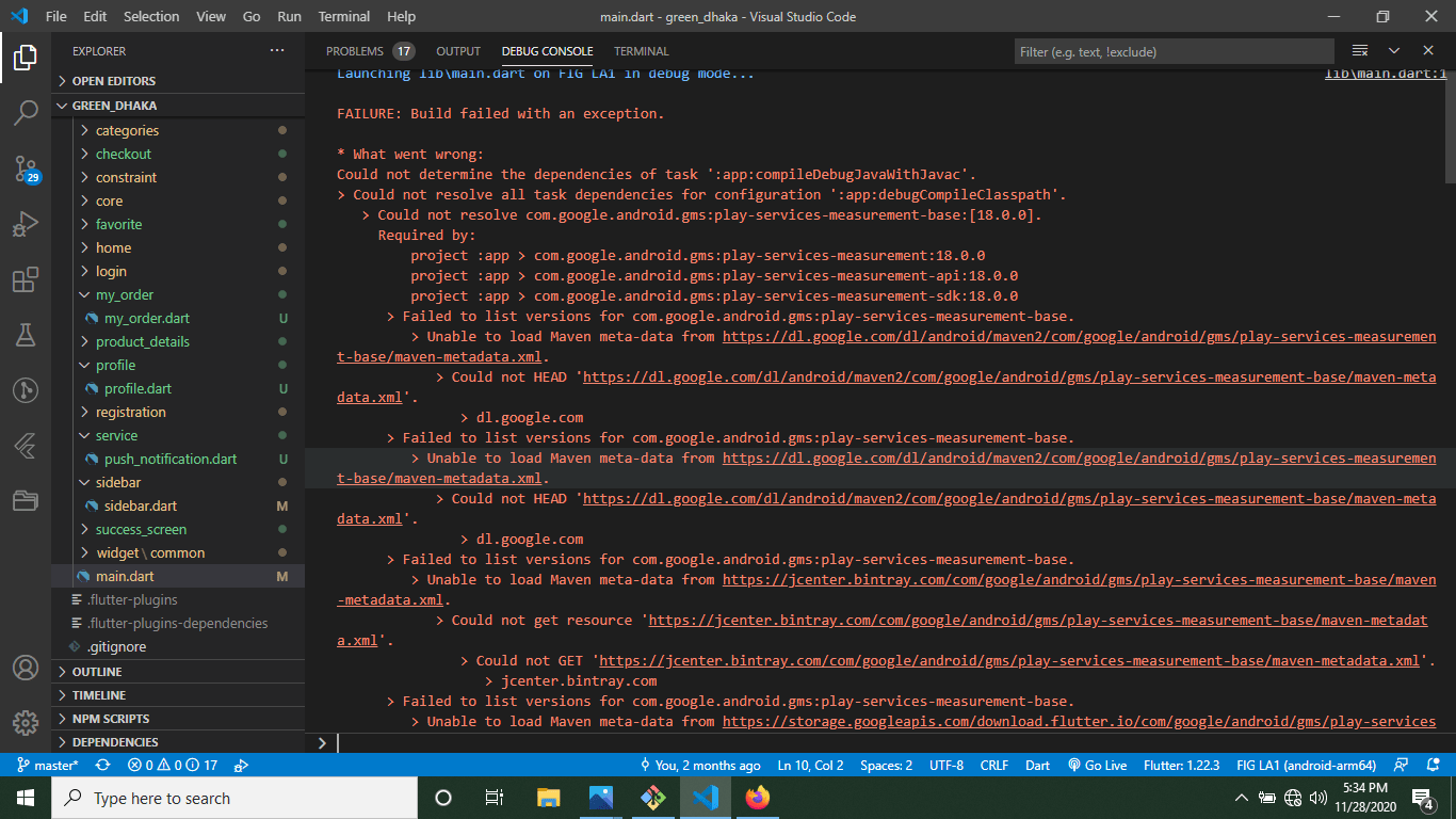 dart How to solve flutter build failed with an exception Stack Overflow