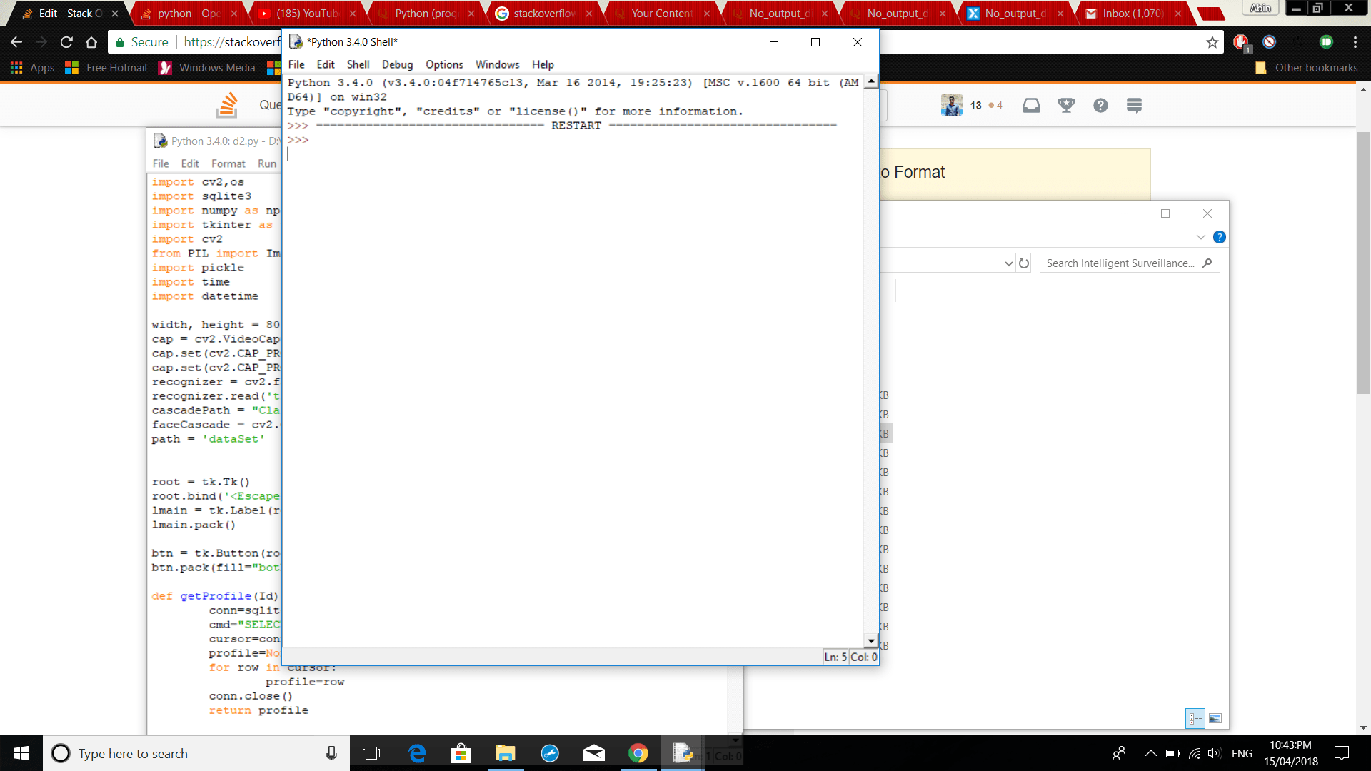 python No_output_displaying Not able to implement detector module in