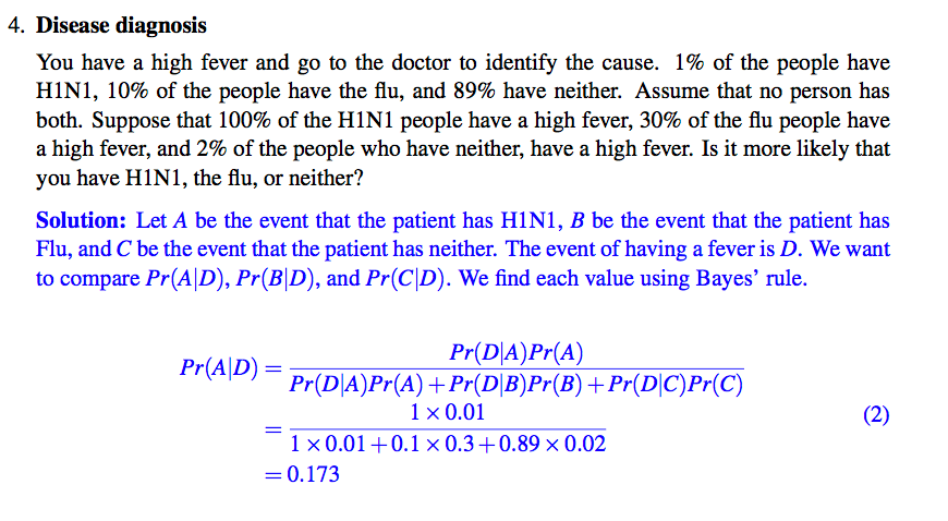 probability Bayes Rule Disease diagnosis Mathematics Stack Exchange