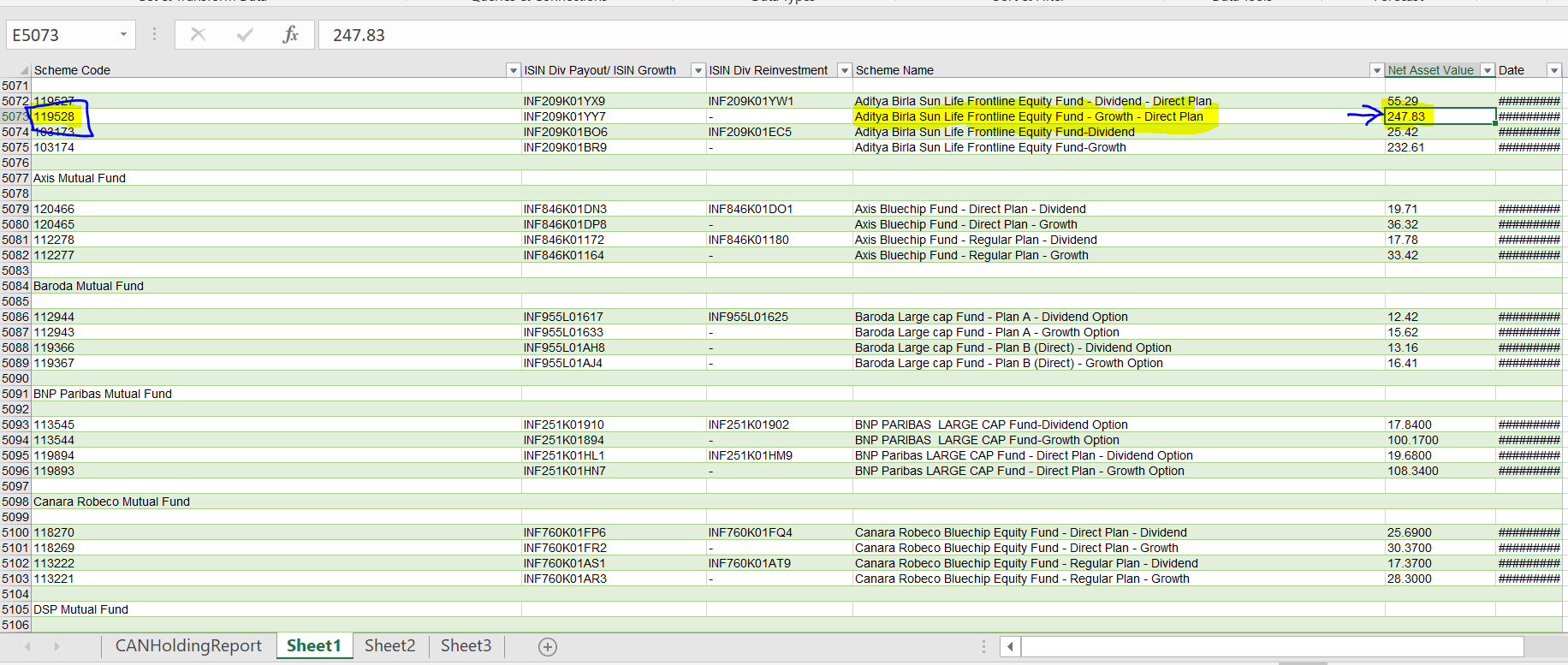 excel N/A error while using the correct VLookup formula to get value
