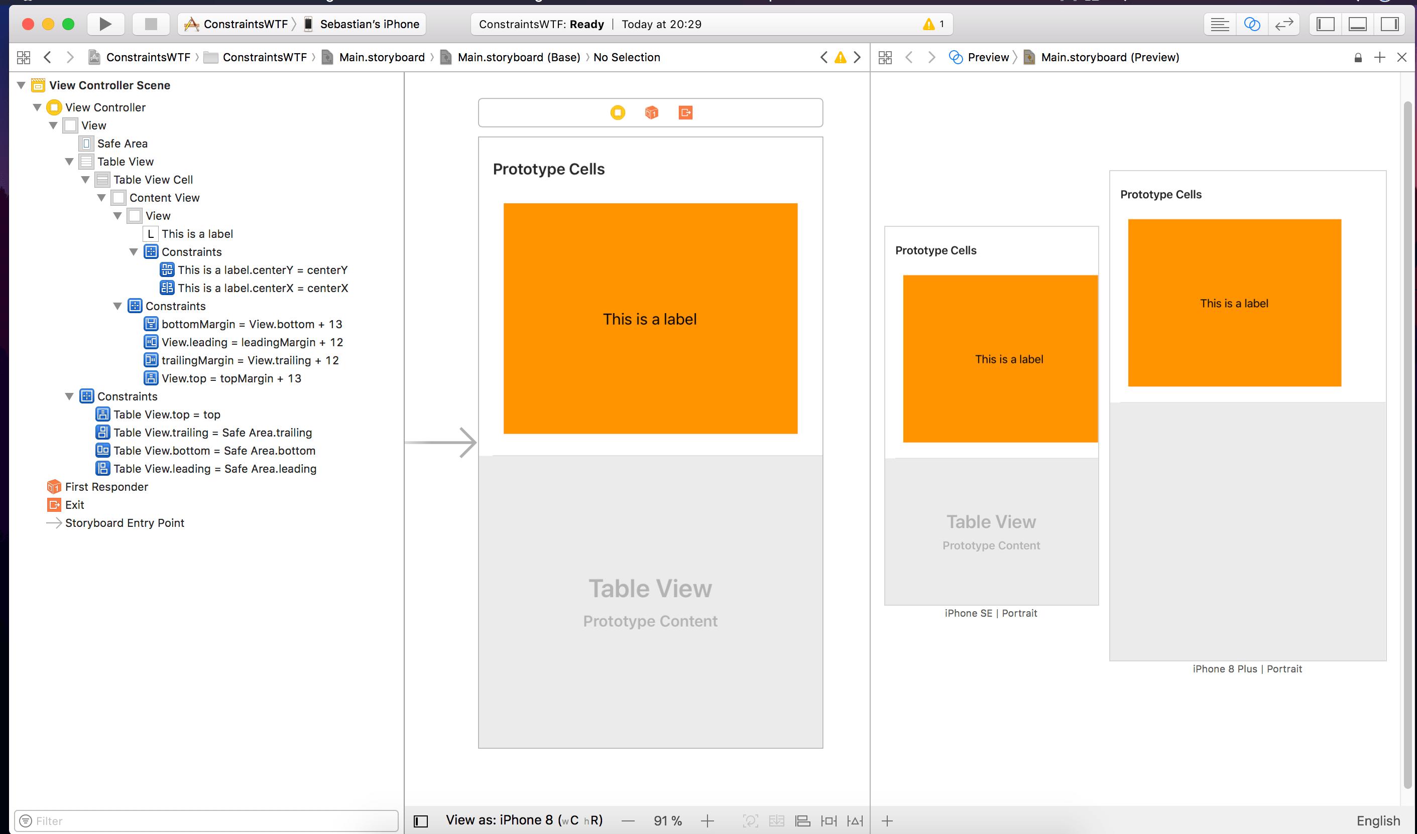 ios Center a UIView inside a TableViewCell Stack Overflow