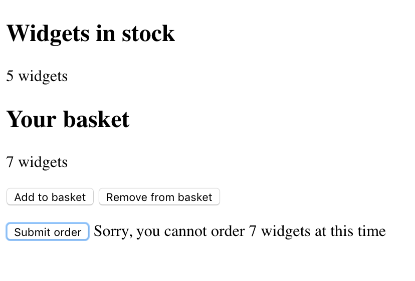 javascript Simulate a simple shopping basket Code Review Stack Exchange