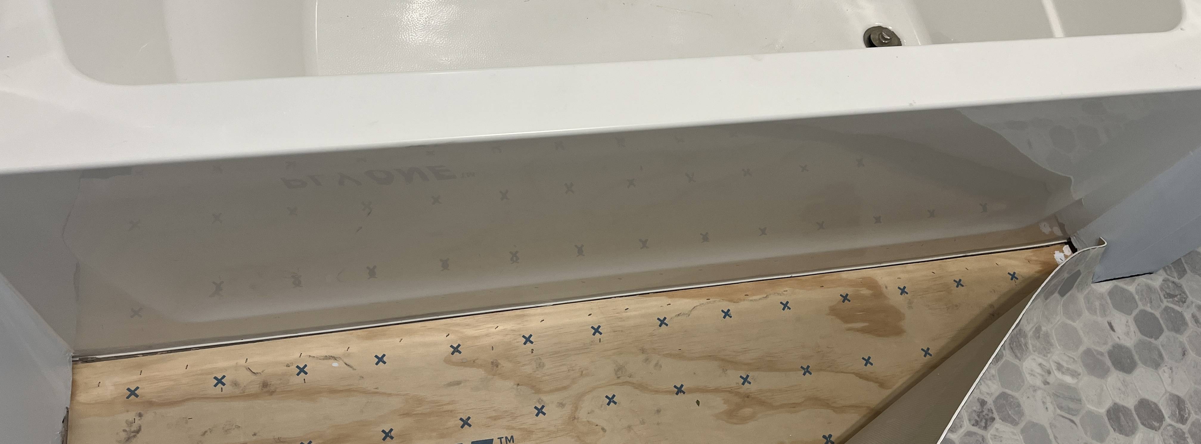 flooring Gap between bathtub and underlayment Home Improvement