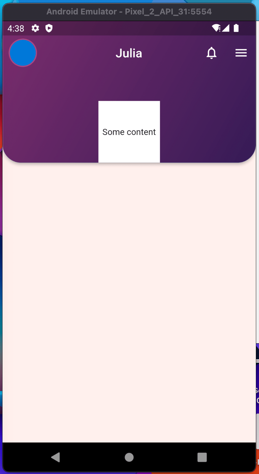 How to implement Round Shaped AppBar with Gradient Background in