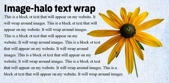 HTML/CSS Wrap text around larger text Stack Overflow