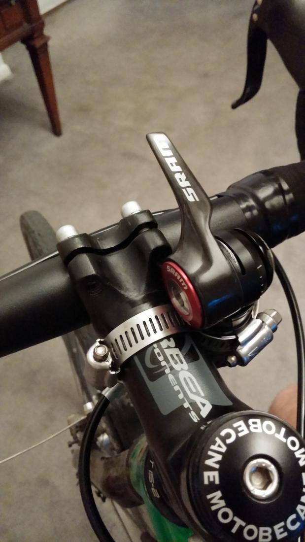 handlebars Bar end shifters onto a flat bar temporary fix solution