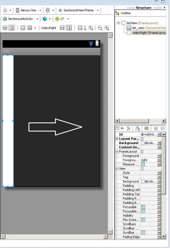 android FrameLayout inside the FrameLayout and positioning