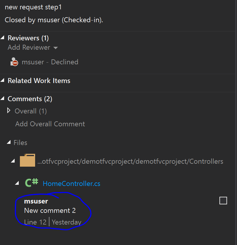 azure devops Get Code Review comments history from TFS 2018 Stack