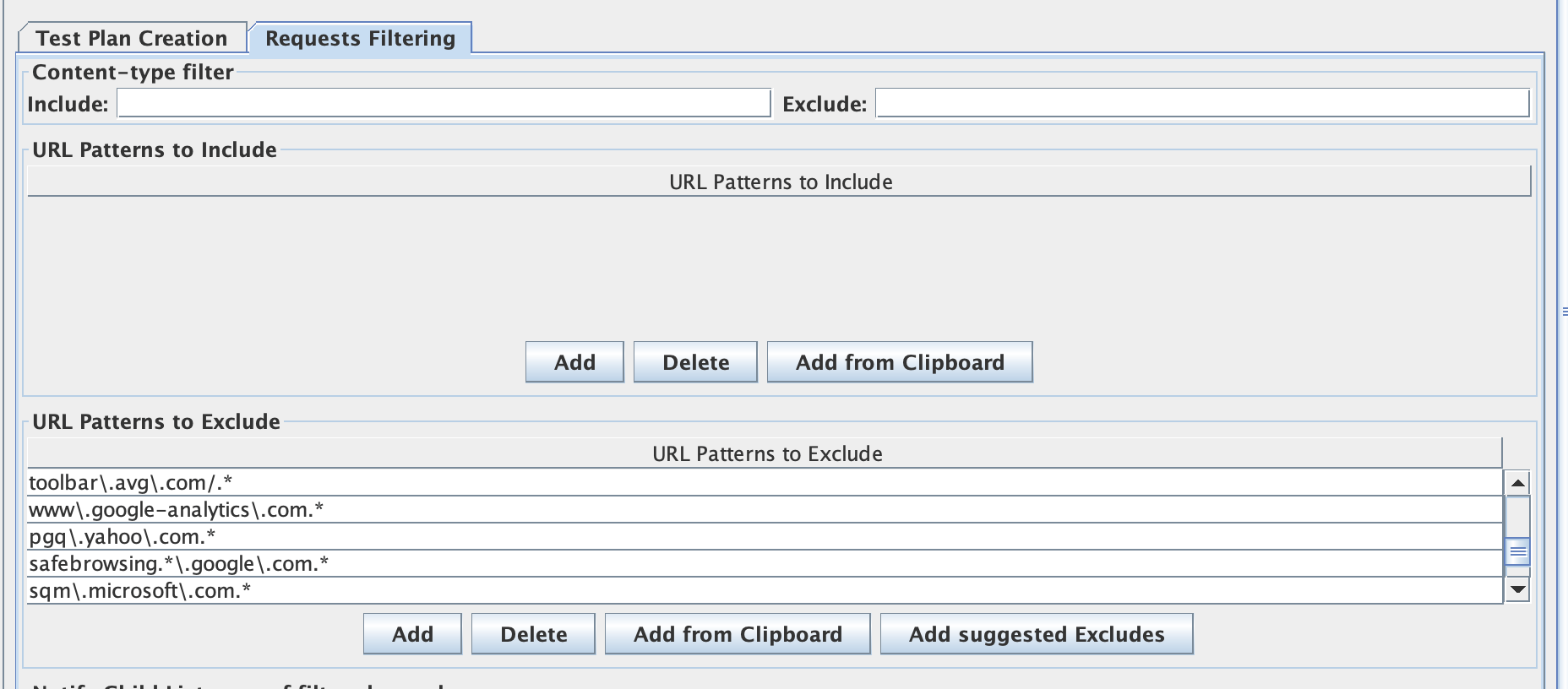 how to properly match your own domain in "URL patterns to include" in