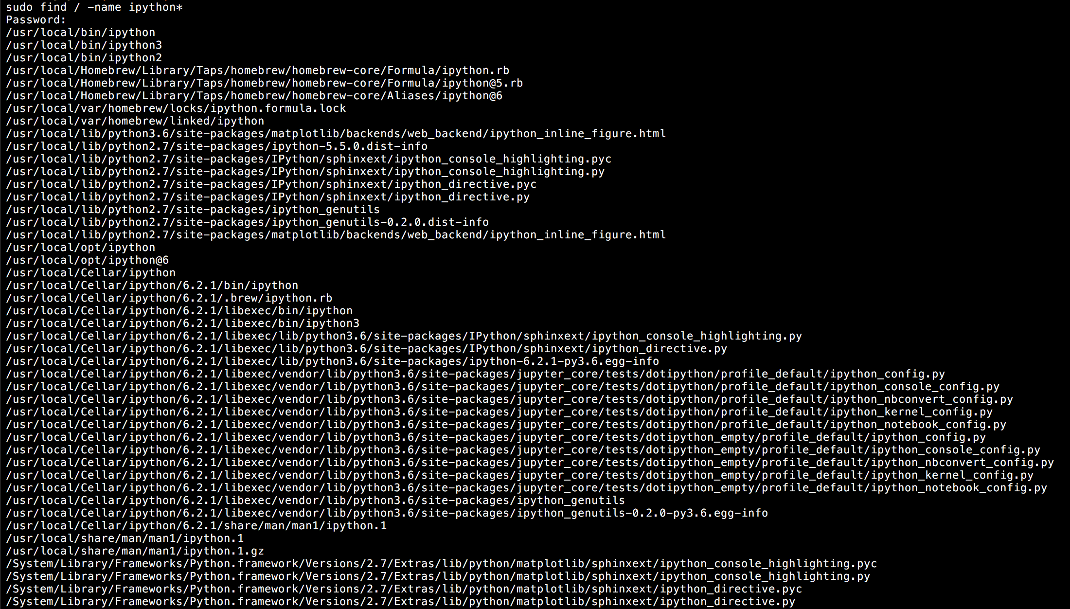 macos How to change the python interpreter for ipython on mac