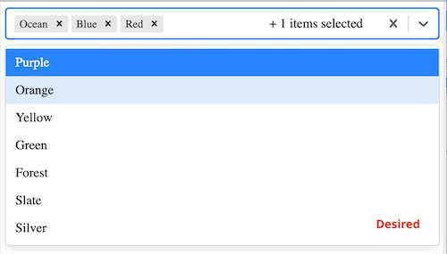 reactjs React Select Multi Select custom way to display multiple