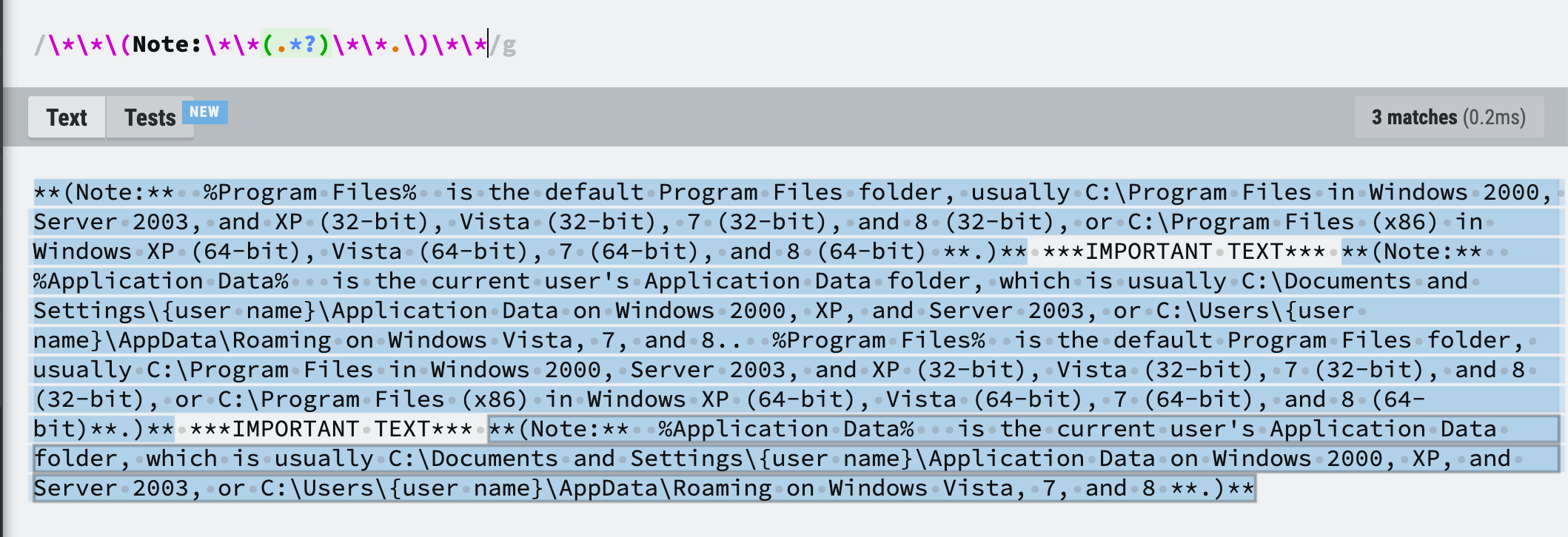 Python regex to replace everything between a string and a period