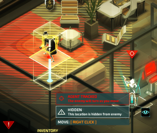 Invisible Inc - When Can A Spotted Agent Safely Move Into Hiding? - Arqade