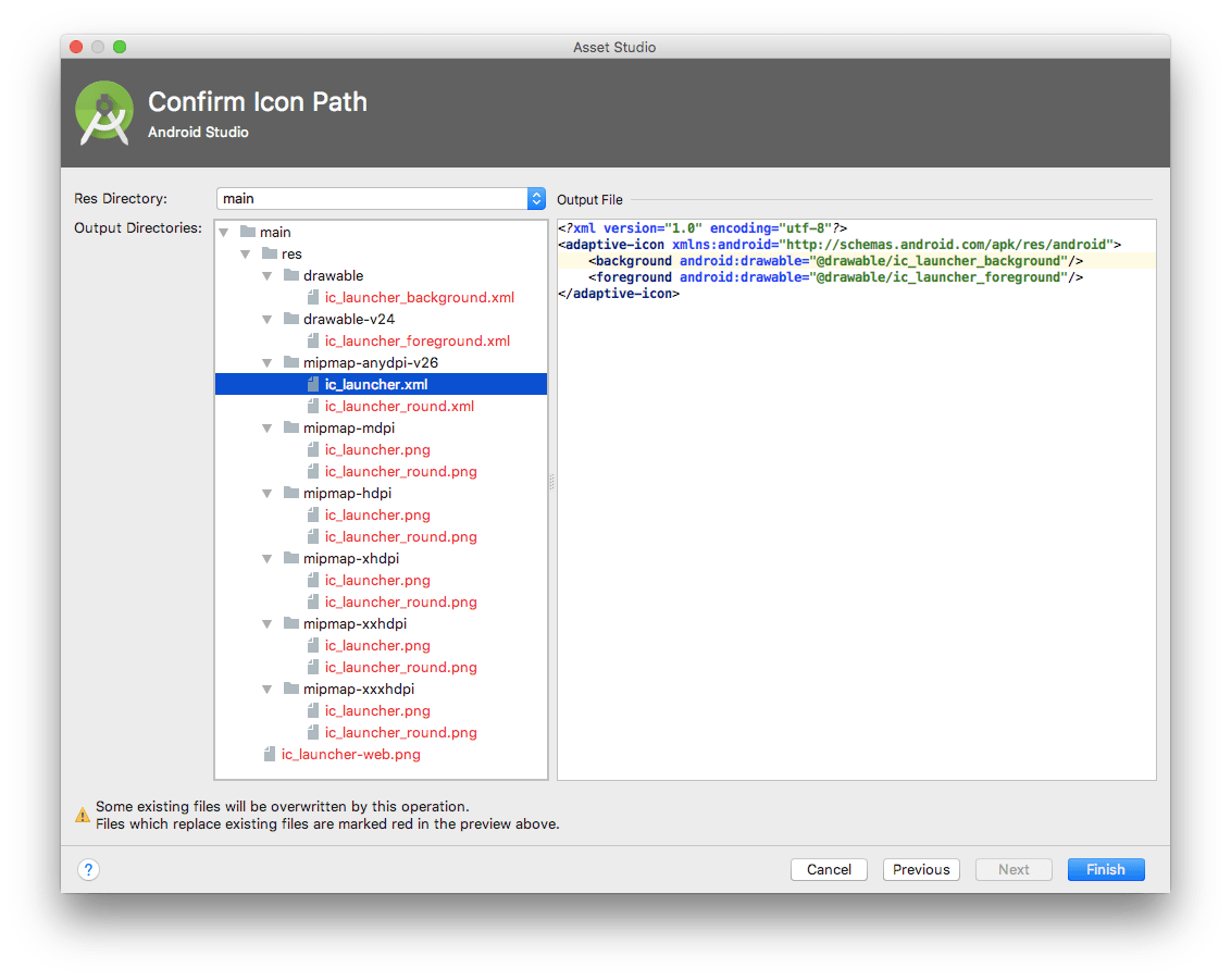 Android Studio Image Asset Launcher Icon Transparent