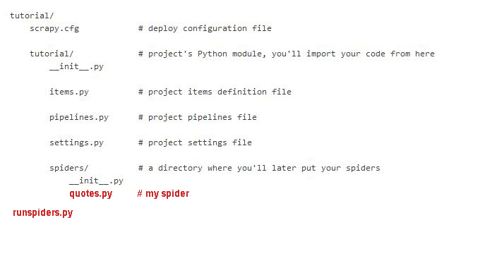python scrapy raise exception run from out side the