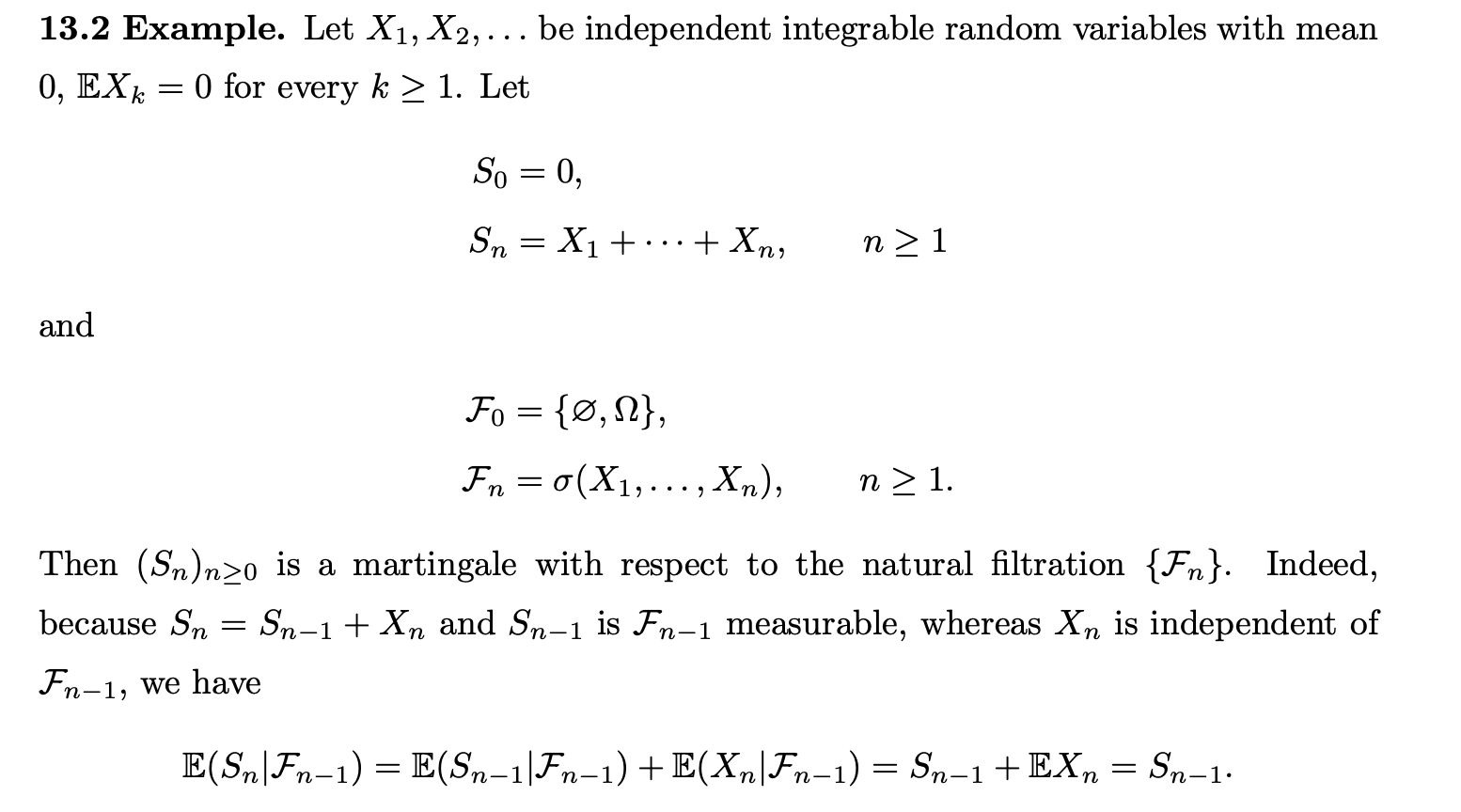 Martingale example Mathematics Stack Exchange