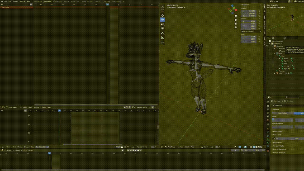 animation Why does inserting a keyframe with bones not do anything