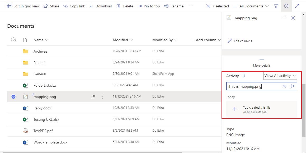 sharepoint online Unable to add comments to document