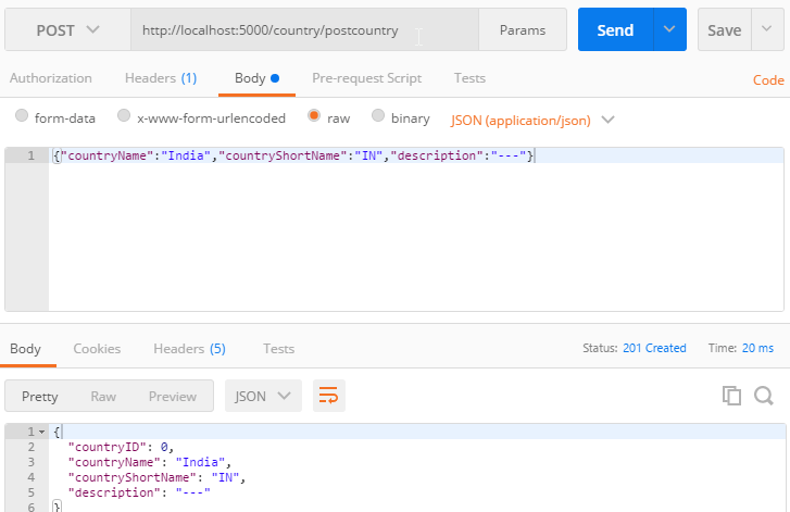 rest Core WebAPI , Unable to post data with POSTMAN , error