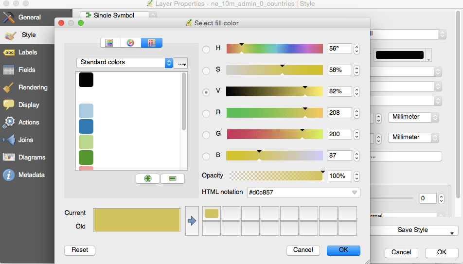 Color Sampler QGIS 2.6 Geographic Information Systems Stack Exchange