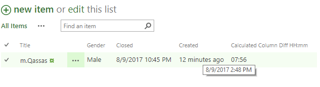 2013 Time Difference Formula in Calculated Column SharePoint Stack