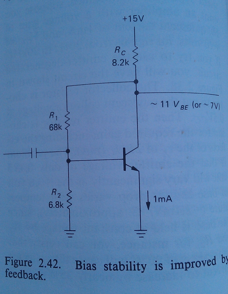 Input impedance of a transistor amplifier from an example Electrical