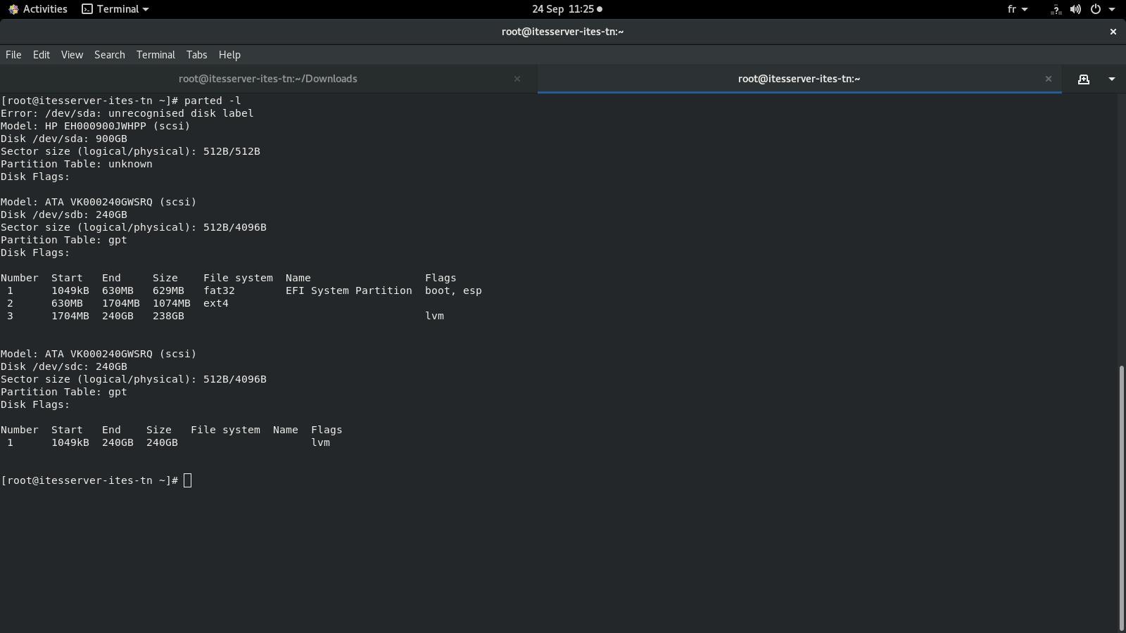 centos How to extend disk space in the current partition (with