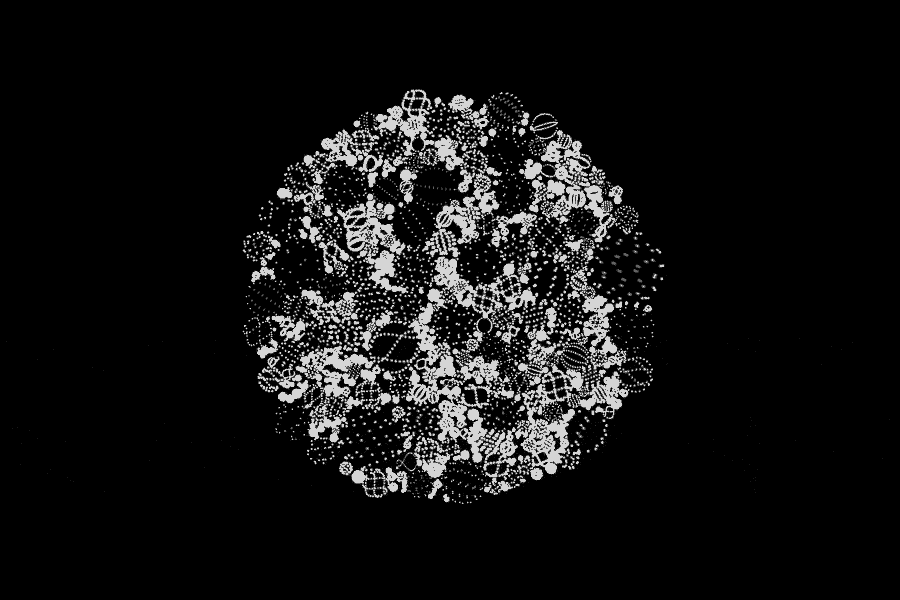 How to animate spirals on packed spheres using Animation