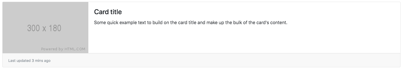 css Bootstrap 4 card/panel with image left of header and title