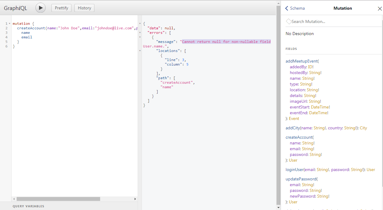 javascript Why am I getting a "Cannot return null for nonnullable