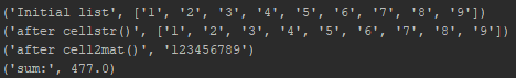 convert Python list into MATLAB array Stack Overflow