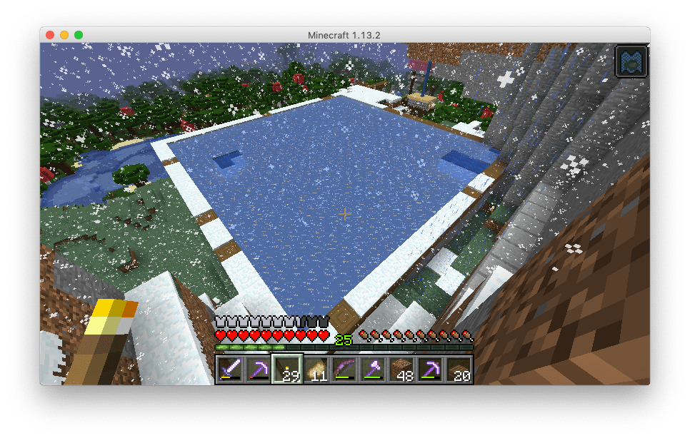 Minecraft How the snow/ice patches in mountain biomes are calculated