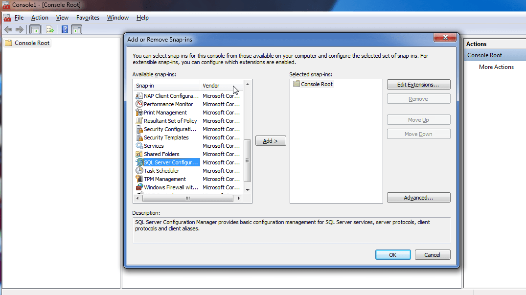 login How to access SQL Configuration Manager Super User