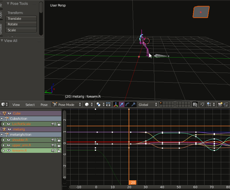 animation How to rescale bone keyframes and objects at the same time