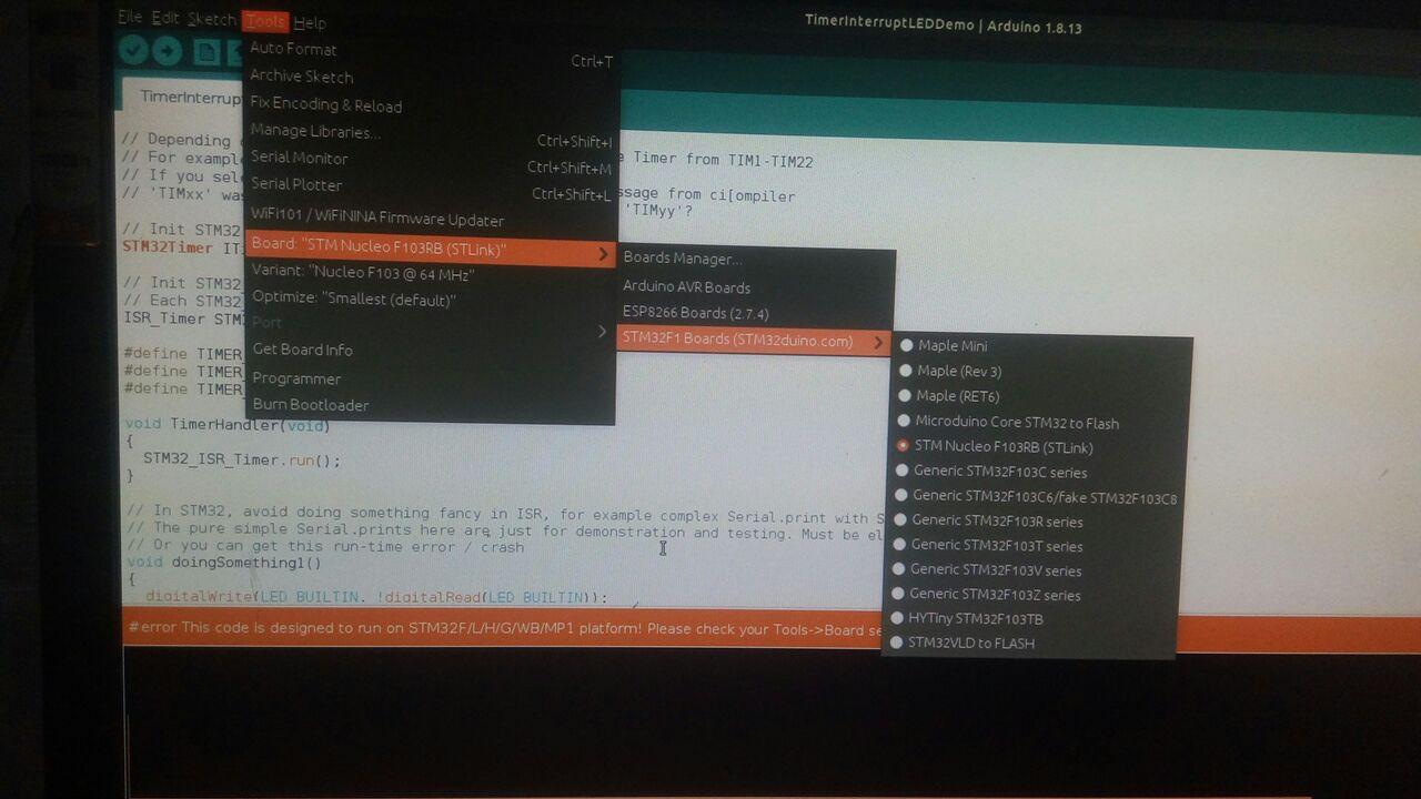 Timer STM32 error This code is designed to run on STM32F/L/H/G/WB/MP1