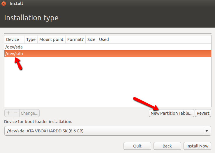 installation Installing Ubuntu on another Hard Drive Disk (F) Ask