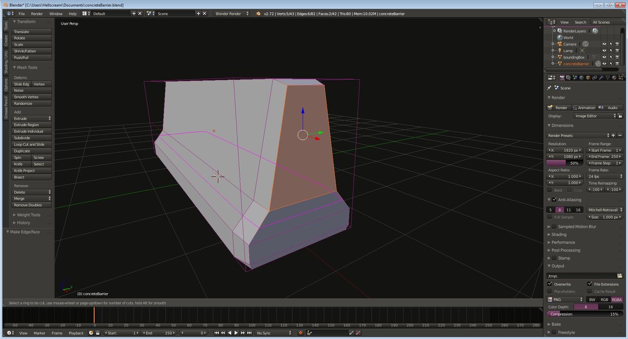 Blender Loop Cut Only One Face