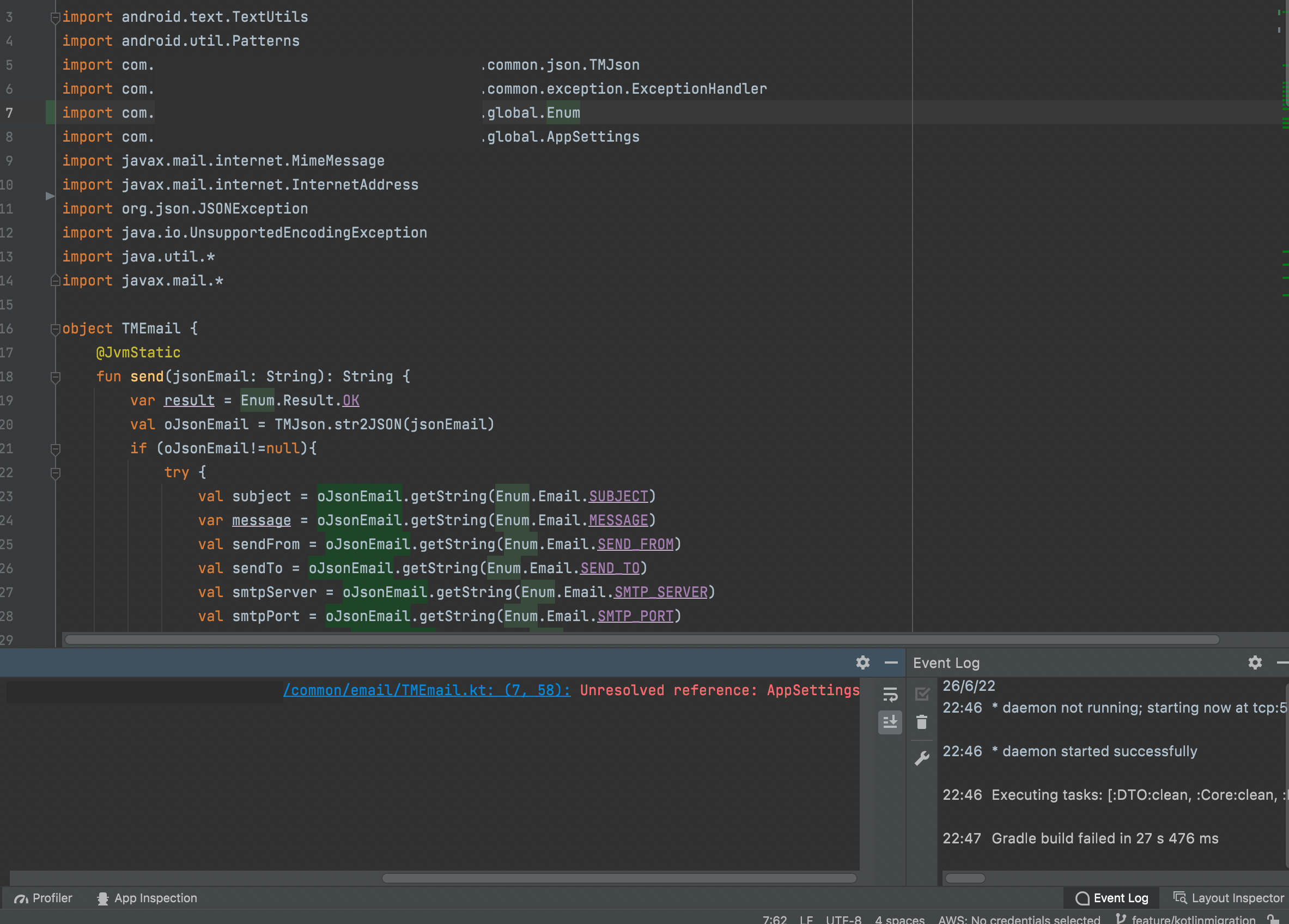 java Android Kotlin migration Unresolved Reference Stack Overflow