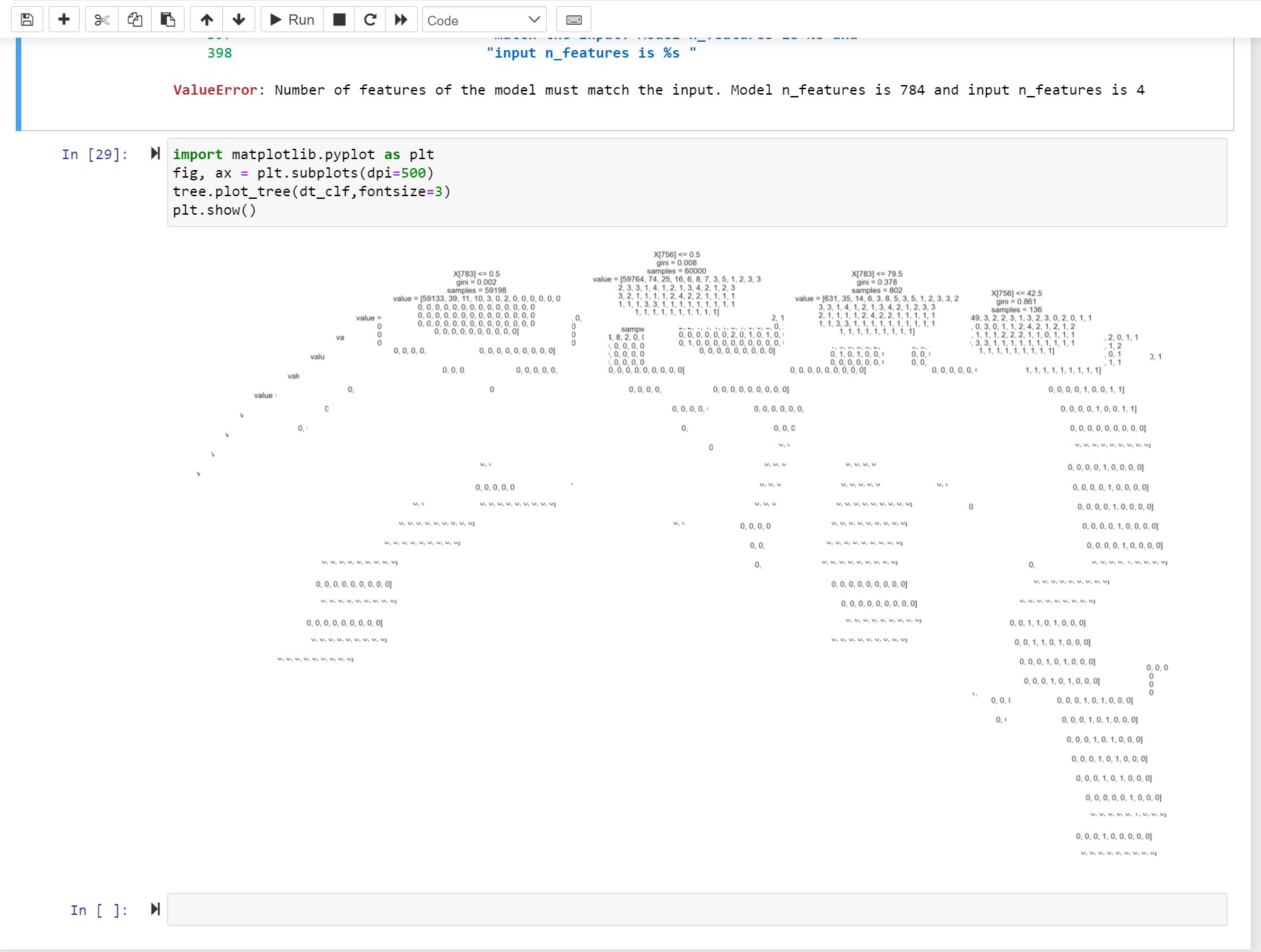 python ValueError Number of features of the model must match the