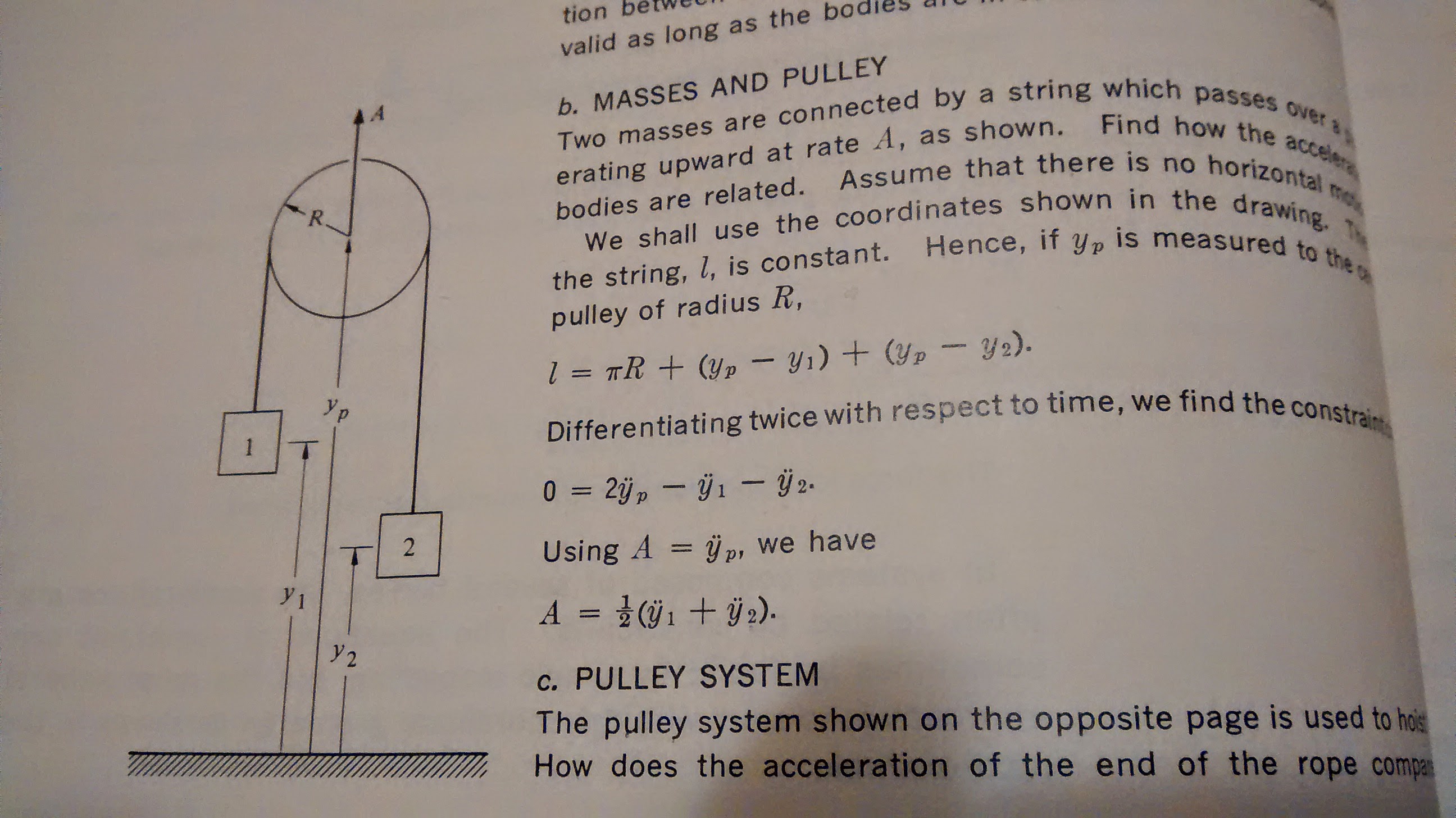 homework and exercises Masses and Pulley Physics Stack Exchange