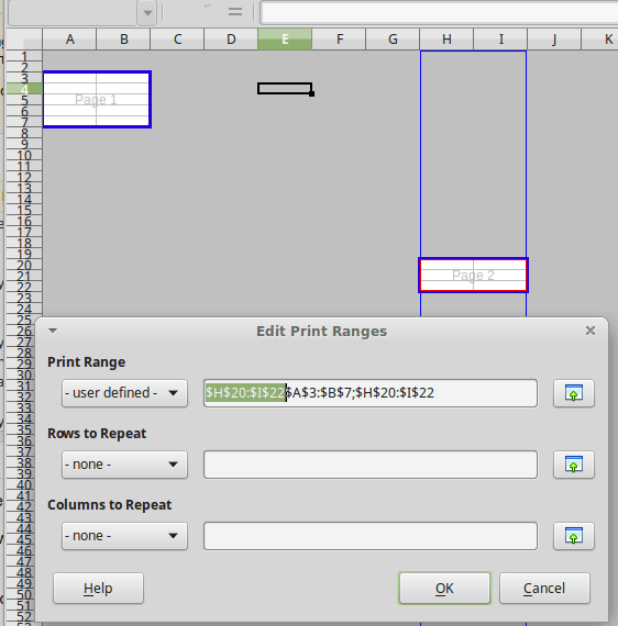 Libreoffice calc pagebreak within row? Super User