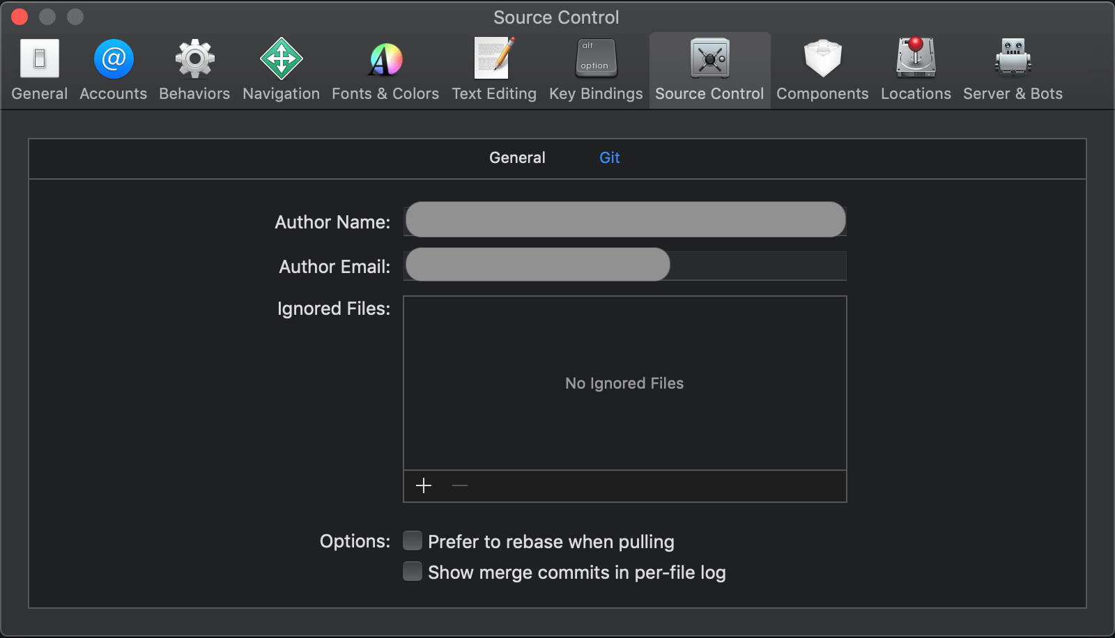 How to change the username for Git in Xcode? Stack Overflow